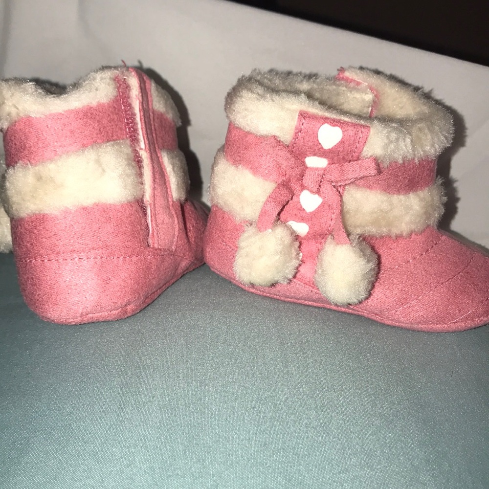 2for$15 New Pink Girls 9-12 Mos Boots - Picture 5 of 5